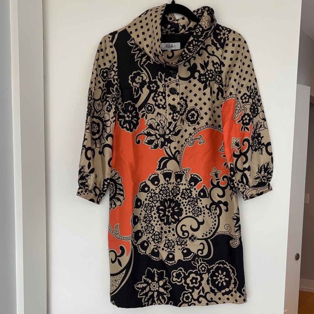 Tibi Floral Silk Mini Dress